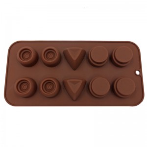 10 cavidades Silicone Chocolate Mold Chip Mold